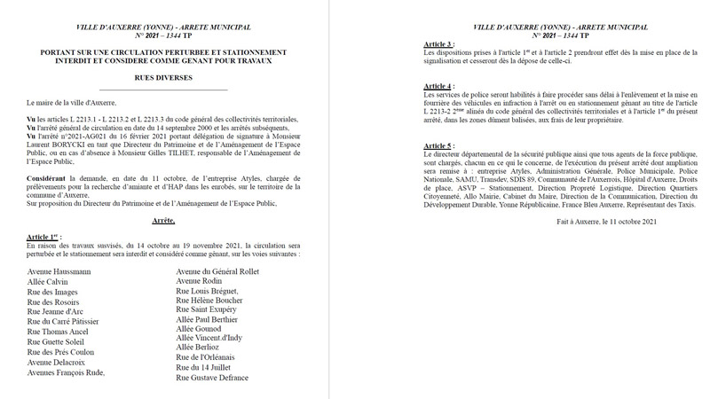 Réalisation des autorisations de voirie et arrêtés d’intervention…